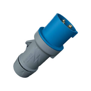 Enchufe Industrial Aereo 2P+T 16A 230V AZUL 6H IP44