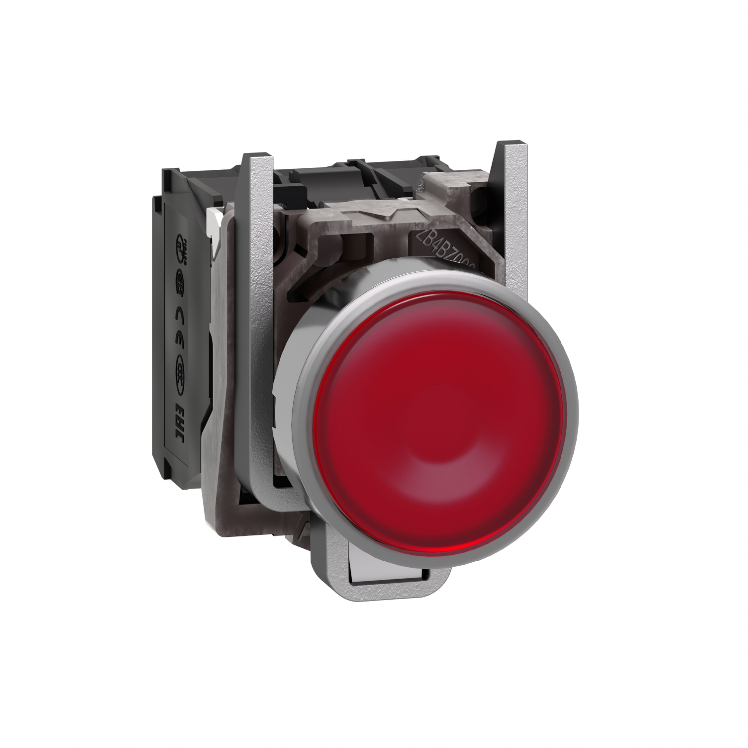 PULS.LUMINOSO C/LED PROTECTED 24VAC/VDC ROJO 1NA+1NC