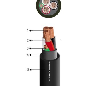 CONDUCTOR ELECTRICO 1KV 3X120+1X70MM2 NEGRO RETFLEX N2XY